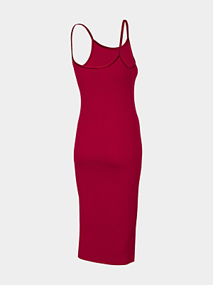HOL21-SUDD601 RED Dámské šaty